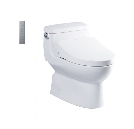 Bồn cầu 1 khối kết hợp nắp điện tử TOTO MS884CW12 (WASHLET)