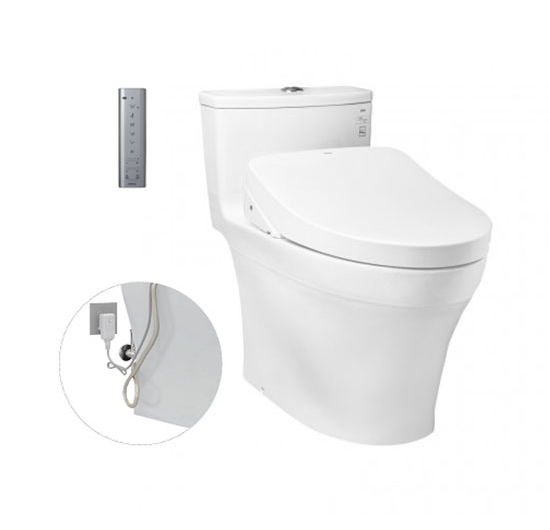 Bồn cầu 1 khối kết hợp nắp điện tử TOTO MS885DW11 (WASHLET)