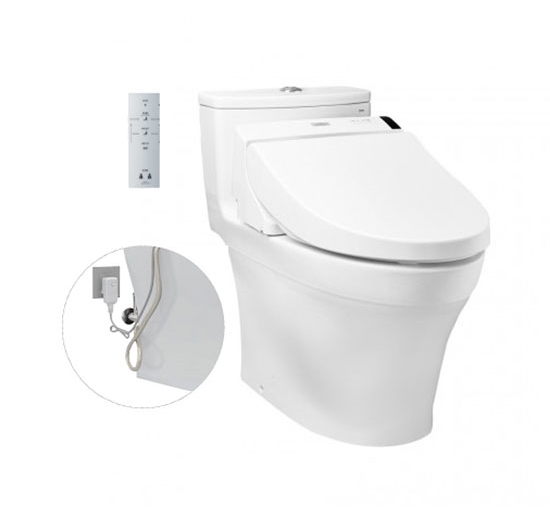 Bồn cầu 1 khối kết hợp nắp điện tử TOTO MS885DW6 (WASHLET)