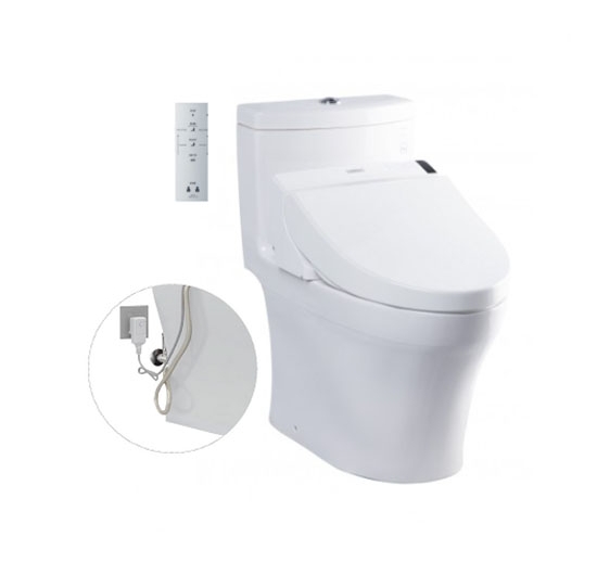 Bồn cầu 1 khối kết hợp nắp điện tử TOTO MS889DRW6 (WASHLET)