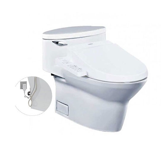 Bồn cầu 1 khối kết hợp nắp điện tử TOTO MS904W7 (WASHLET)
