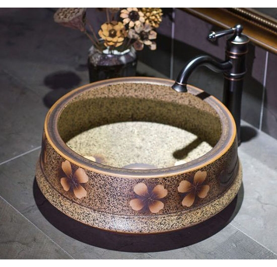 Chậu rửa mặt Lavabo đặt bàn giả cổ AVH NGC-01