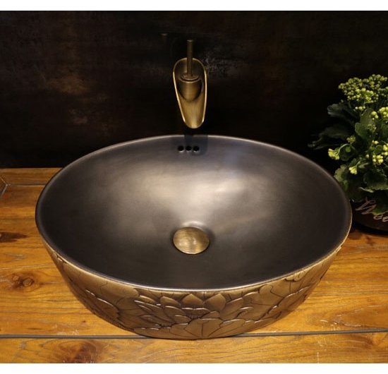 Chậu rửa mặt Lavabo đặt bàn giả cổ AVH NGC-06