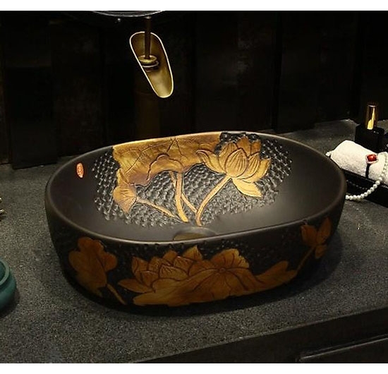 Chậu rửa mặt Lavabo đặt bàn giả cổ AVH NGC-08