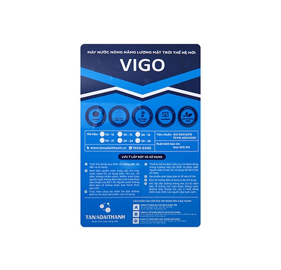 Máy nước nóng NLMT Đại Thành 215L Vigo (ĐT-VI 58-21)