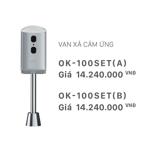 Van xả tiểu nam cảm ứng Inax OK-100SET (A/B)