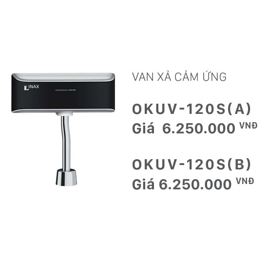 Van xả tiểu nam cảm ứng Inax OKUV-120S (A/B)