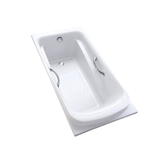 Bồn tắm xây TOTO PPY1560HPE#P / DB501R-2B (Đá nhân tạo - Không yếm - Tay vịn - Màu ngọc trai)