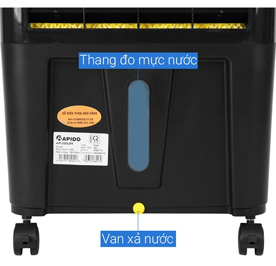 Quạt điều hòa không khí Rapido TURBO 3000D (Điều khiển điện tử + từ xa)