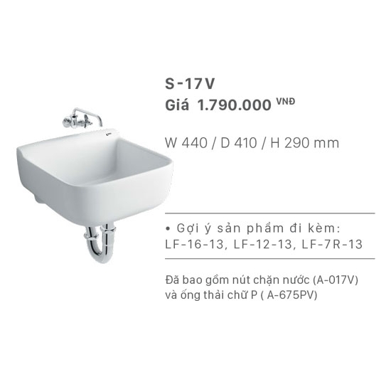 Chậu rửa mặt Lavabo Inax S-17V