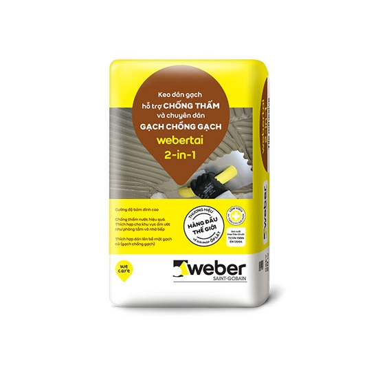 Keo dán gạch Weber.tai 2in1 (Xám) (5kg)