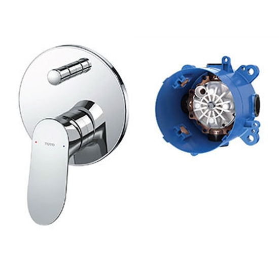 Van gật gù điều chỉnh nóng lạnh + nút chuyển hướng TOTO TBG01304B / TBN01001B (Kèm phụ kiện âm tường)