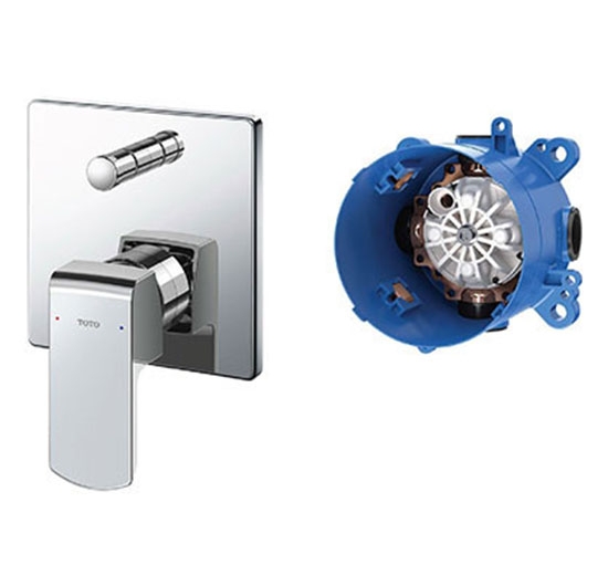 Van gật gù điều chỉnh nóng lạnh + nút chuyển hướng TOTO TBG02304B / TBN01001B (Kèm phụ kiện âm tường)