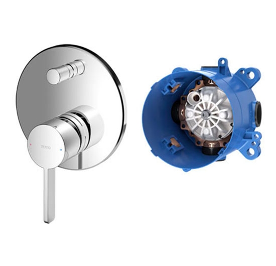 Van gật gù điều chỉnh nóng lạnh + nút chuyển hướng TOTO TBG11304V / TBN01001B (Kèm phụ kiện âm tường)