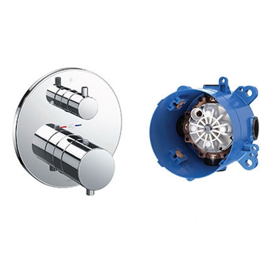 Van điều chỉnh nhiệt độ + van dừng TOTO TBV01407B / TBN01001B (Kèm phụ kiện âm tường)