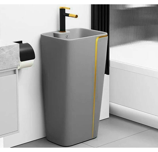 Chậu rửa mặt Lavabo trụ đứng đặt sàn AVH TDN-08
