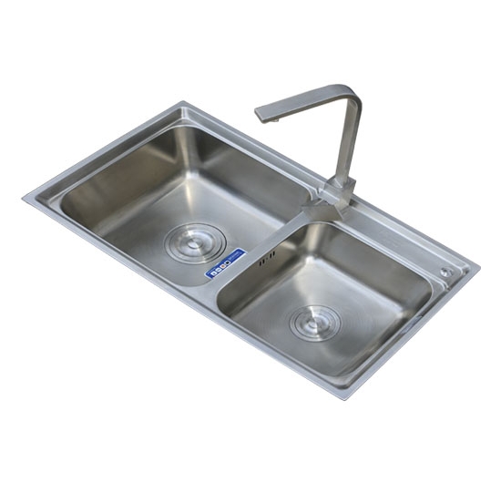 Chậu rửa chén 2 hộc lệch Toàn Mỹ TMS80 (Inox 304)