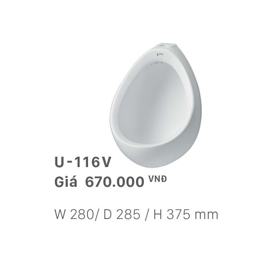Bồn tiểu nam Inax U-116V