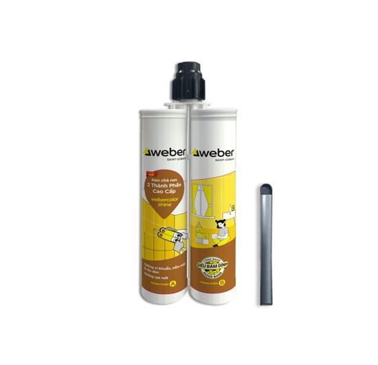 Keo chà ron epoxy 2 thành phần Weber.color Shine 226 (Màu xám khói - Smokey Grey) (360ml)