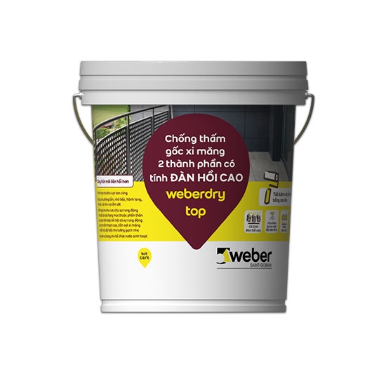 Vữa chống thấm Weber.dry top (Xám) (5kg)